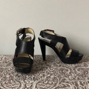 Michael Kors black platform heels